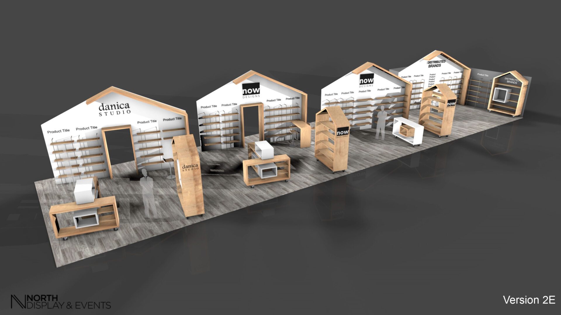 Render for Danica trade show booth