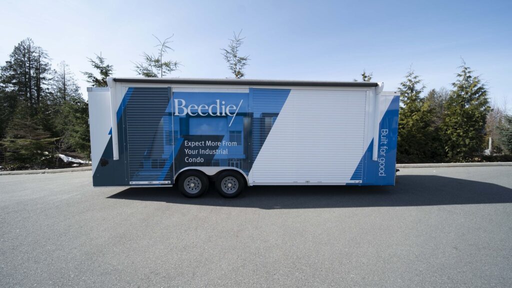 Beedie mobile tour trailer showing real mobile tour budget line item