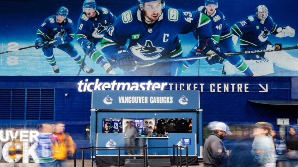Vancouver Canucks activation showing dwell time crowd engagement