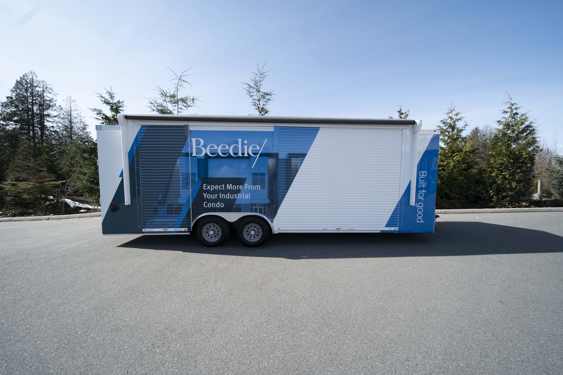 Beedie branded mobile marketing tour activating in market